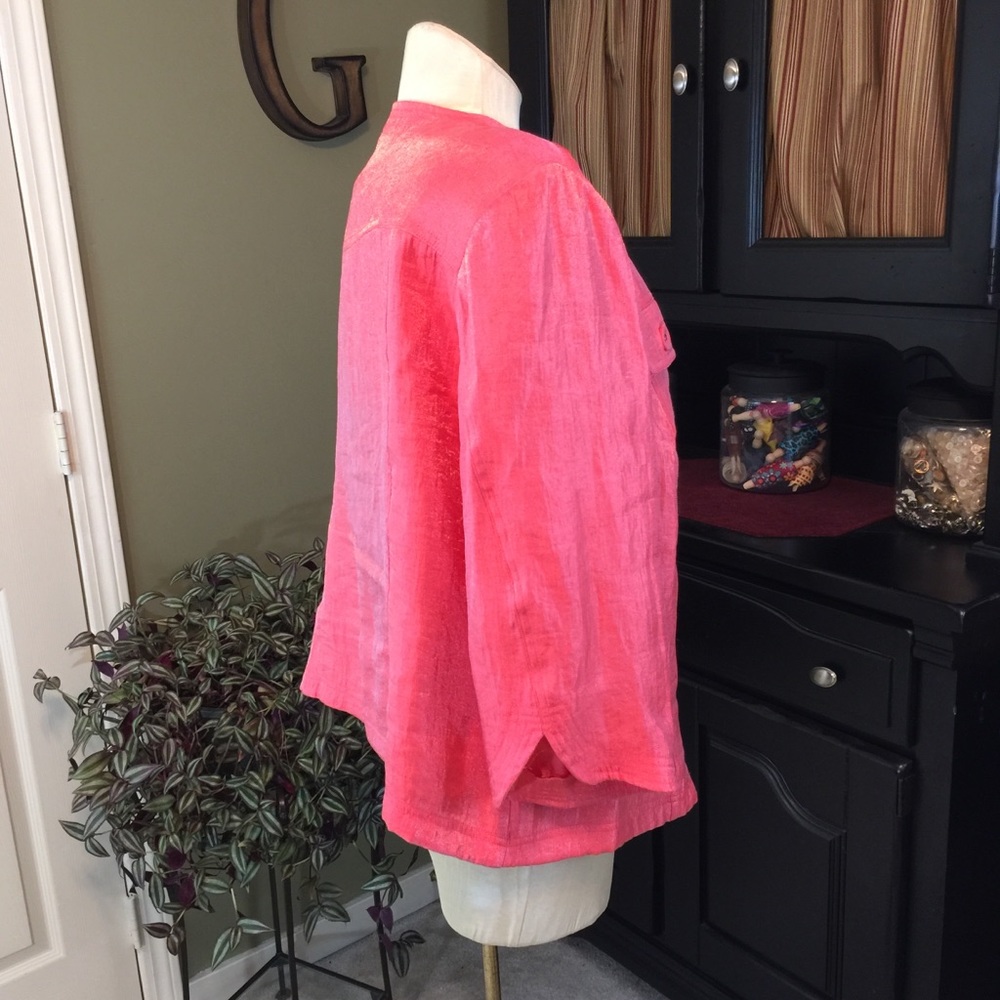 Ruby Rd. Woman Salmon Colored Jacket 16W - Picture 4 of 7
